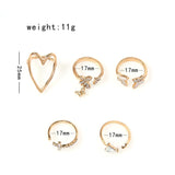 Women Hollow Bezelled Finger Rings