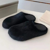 Horsehair Fur Half Slippers