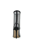 Crystal Rhinestone Mesh Stretch Fabric Women's Sock Boots