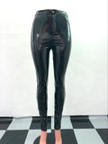 Women Latex Faux Pu Leather Pants