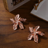 Big Flower Stud Earrings