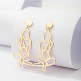 Body Hollow Drop Earrings