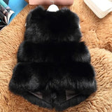 Women's Autumn Winter Thick Warm Faux Fox Fur Vest