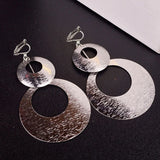 Double Circle Drop Earrings