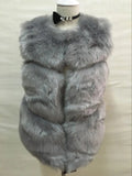 Women's Autumn Winter Thick Warm Faux Fox Fur Vest