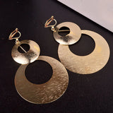 Double Circle Drop Earrings