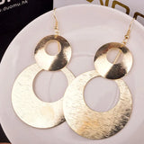 Double Circle Drop Earrings