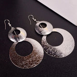 Double Circle Drop Earrings