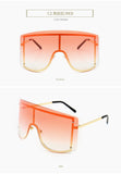 Women's Oversize Rimless Gradient Sunglasses