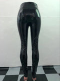 Women Latex Faux Pu Leather Pants