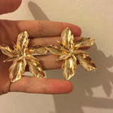 Big Flower Stud Earrings