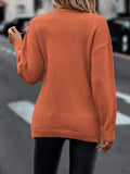 Women's V-neck Cross Knitted Sweater