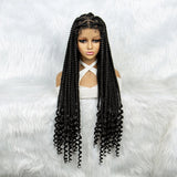 Full Lace Big Knotless Braided  Synthetic Wigs