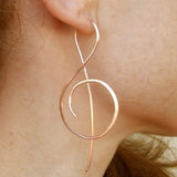 Music To My Ears Clef Note Drop Earrings