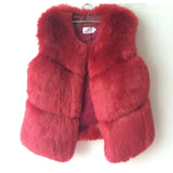 Women's Autumn Winter Thick Warm Faux Fox Fur Vest