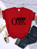 Crowned Queen Printed Women T Shirts