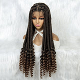 Full Lace Big Knotless Braided  Synthetic Wigs