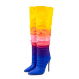 Women's Rainbow Gradient Color Boots