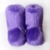 Women's Winter Fluffy Faux Fox Fur Boots