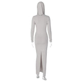 Women's Hood Long Sleeves Fitted Dress