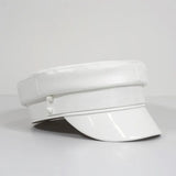 PU Leather Newsboy Flat Top Design Hat