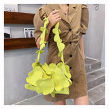 3D Flower Petals Underarm Bag