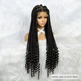 Full Lace Big Knotless Braided  Synthetic Wigs