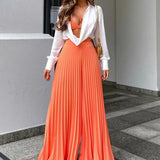 Pleated Wide Leg Pants