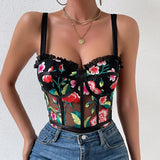 Colour Me Flowers Bodysuit Bustier