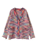 Rainbow Knitted Cardigan