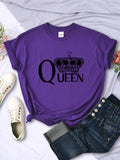 Crowned Queen Printed Women T Shirts