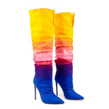 Women's Rainbow Gradient Color Boots