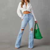 Distress Flare Jeans