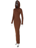 Women's Hood Long Sleeves Fitted Dress