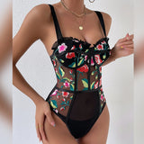 Colour Me Flowers Bodysuit Bustier