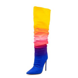 Women's Rainbow Gradient Color Boots