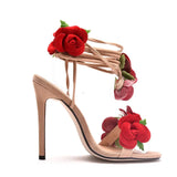 Step In Some Flowers Cross-Tie High Sandals