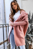 Long Hooded Open Front Women's Cardigan