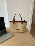 Woven Wicker Shoulder Bag