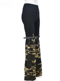 Women's Camouflage Spliced Flare Pants