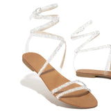 Crystal Open Toe Flat Women Sandals