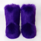 Women's Winter Fluffy Faux Fox Fur Boots