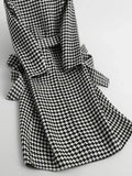 Womens Long Tartan Autumn Coat