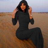 Women's Hood Long Sleeves Fitted Dress