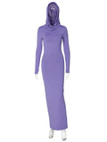 Women's Hood Long Sleeves Fitted Dress