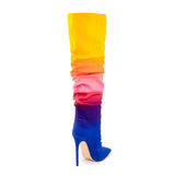 Women's Rainbow Gradient Color Boots