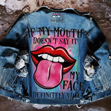 Women's Graffiti  Print Denim Jacket