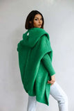 Long Hooded Open Front Women's Cardigan