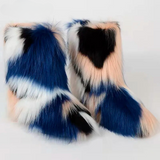 Women's Winter Fluffy Faux Fox Fur Boots