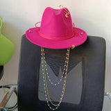 Women's Pearl Chain Fedora